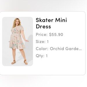 Torrid Size 1 - Floral Beige/Neutral dress w/pockets